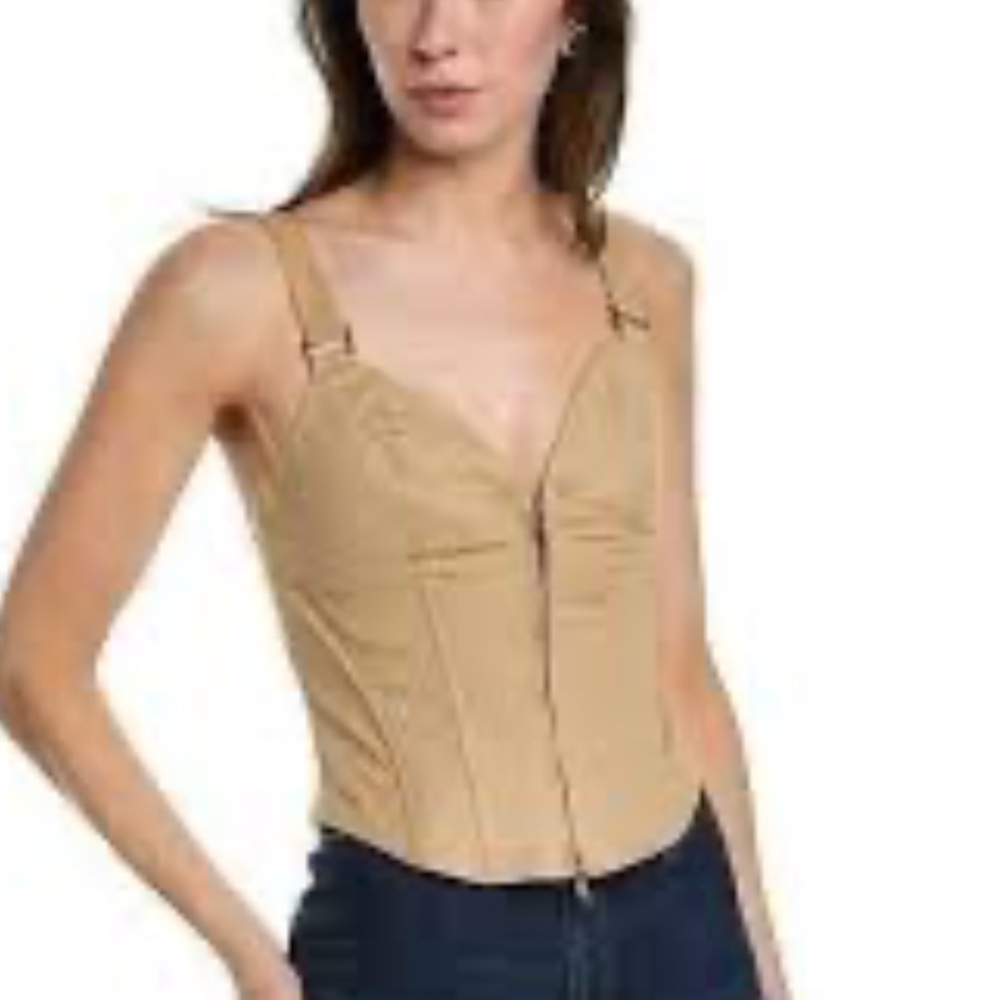 Line and dot corset top nwt